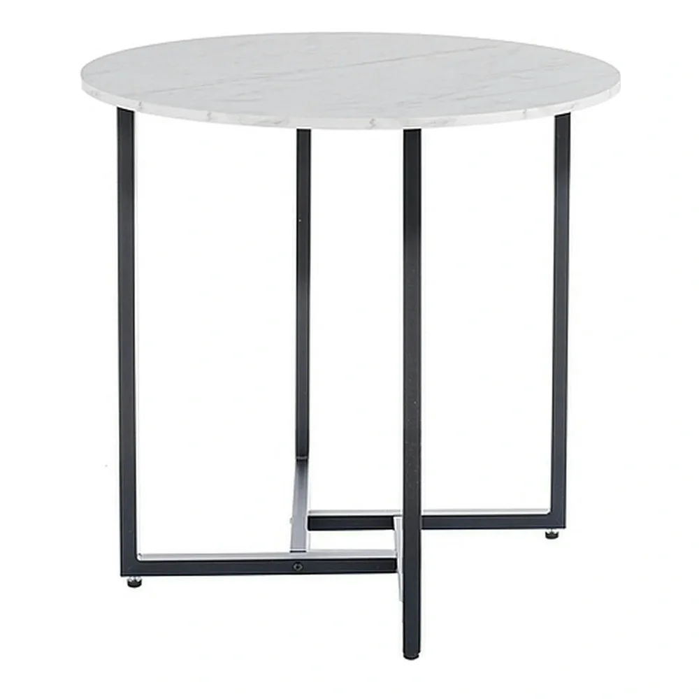 Masa ALTO II, alb/negru, PAL laminat/metal, 80x80x76 cm [2]