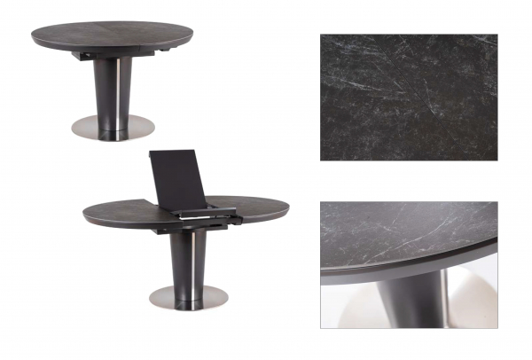 Masa Orbit Ceramic Grey - Extensibila - Ø 120 / 160 x 76h [2]