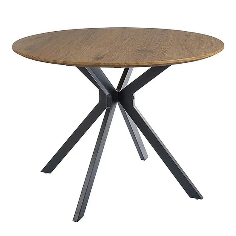 Masa ASTER, stejar/negru, 120x120x76 cm [2]
