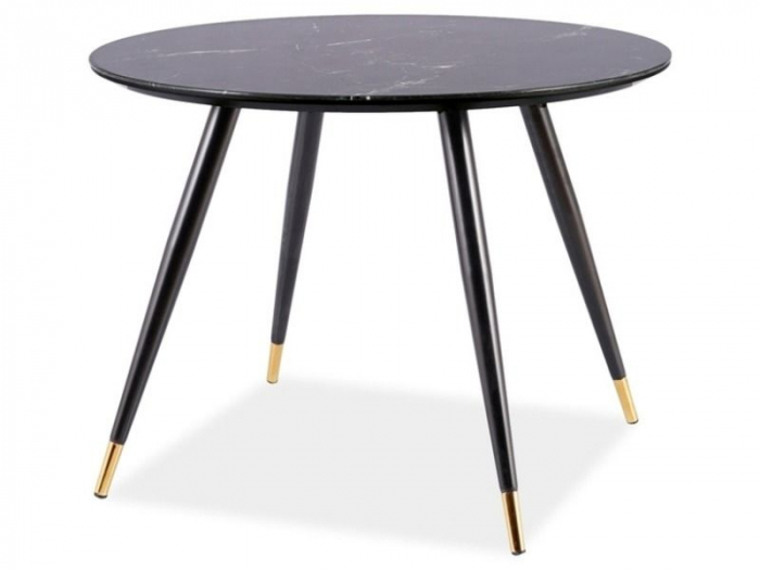 Masa Cyryl II Marmura Neagra –  Ø100 x h76 cm [2]