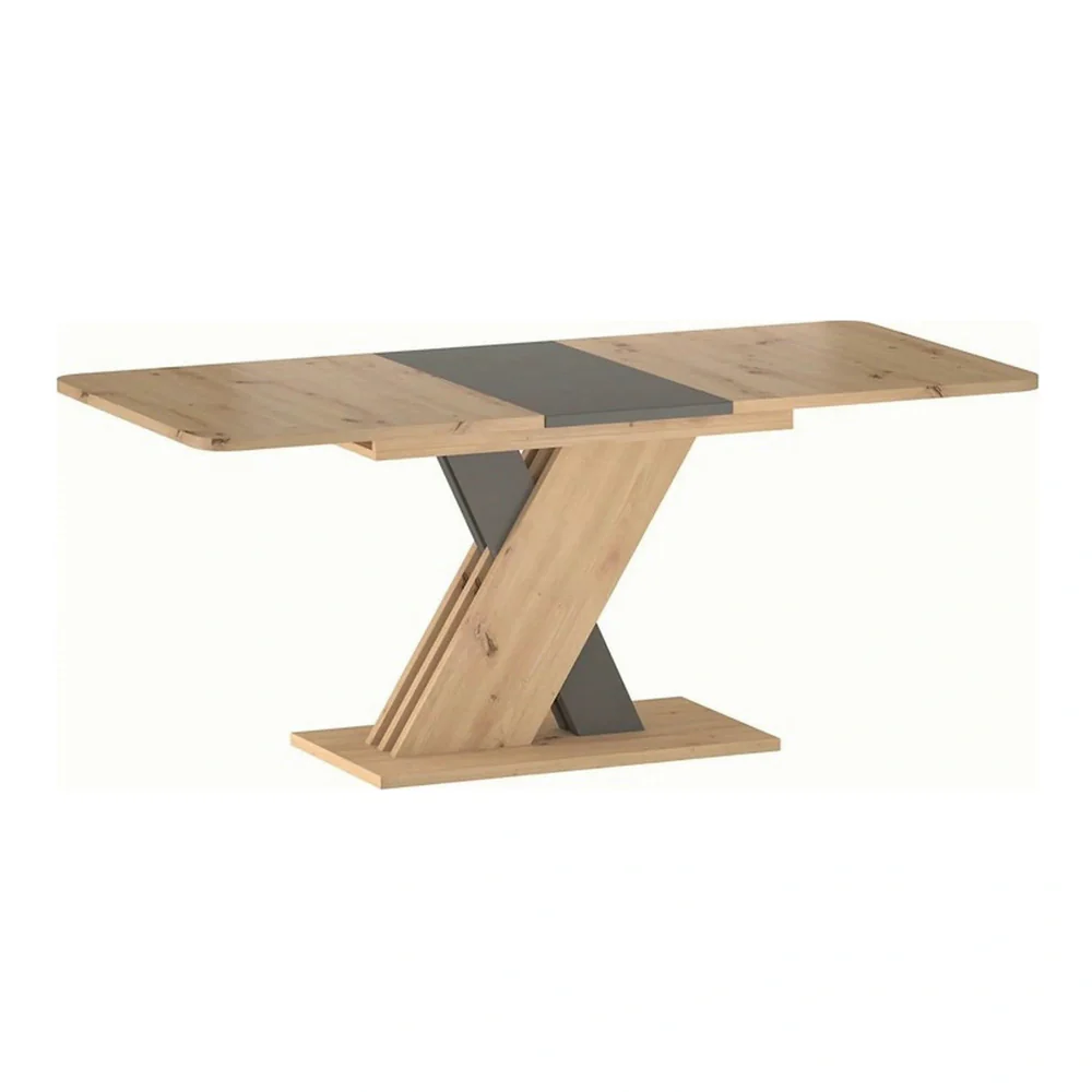Masa EXEL, stejar artisan/gri antracit, PAL laminat, 140/180x85x76 cm [2]