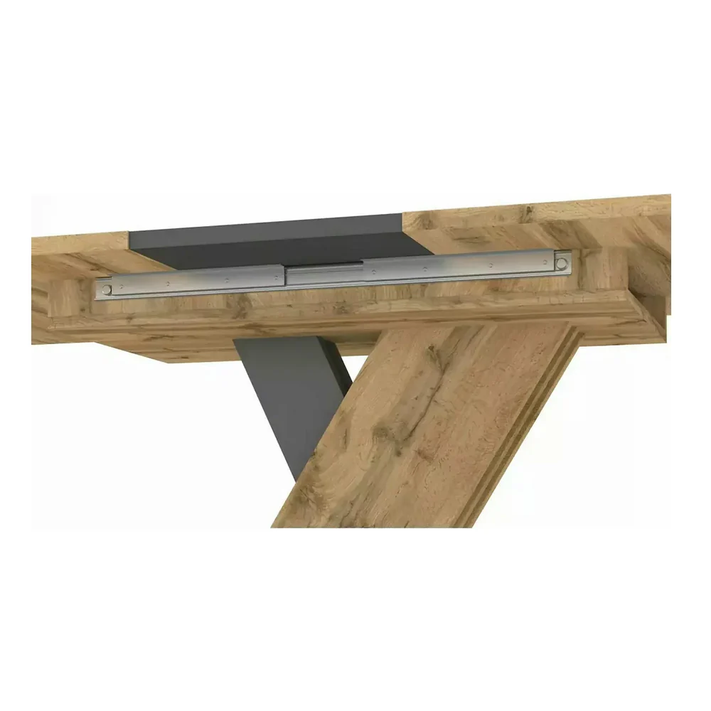 Masa EXEL, stejar artisan/gri antracit, PAL laminat, 140/180x85x76 cm [3]