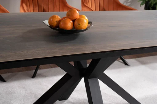 Masa extensibila Columbus Ceramic maro LEGNO/negru L160-240 cm [7]