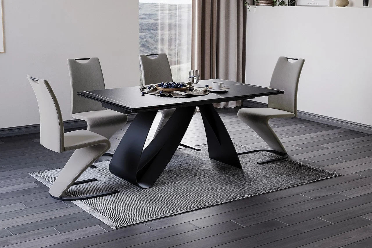 Masă extensibilă Diuna Ceramic negru mat [2]