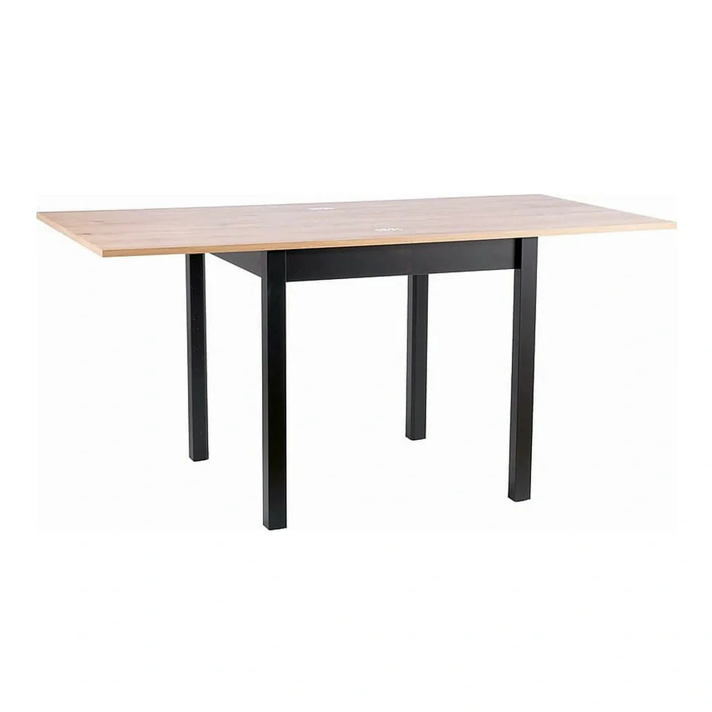 Masa extensibila FLIP, stejar artisan/negru, PAL laminat, 80/160x80x78 cm [6]