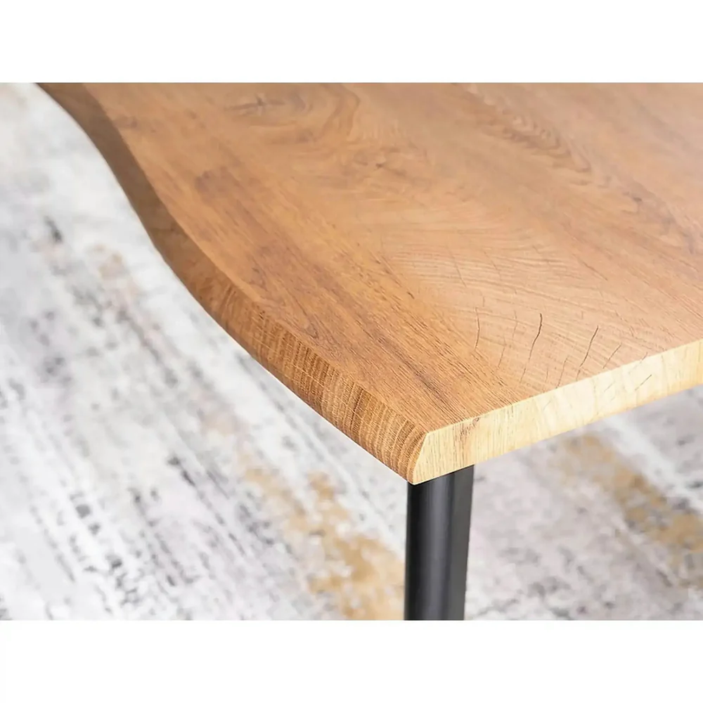 Masa extensibila FRESNO, stejar artisan/negru, 120/180x80x76 cm [7]