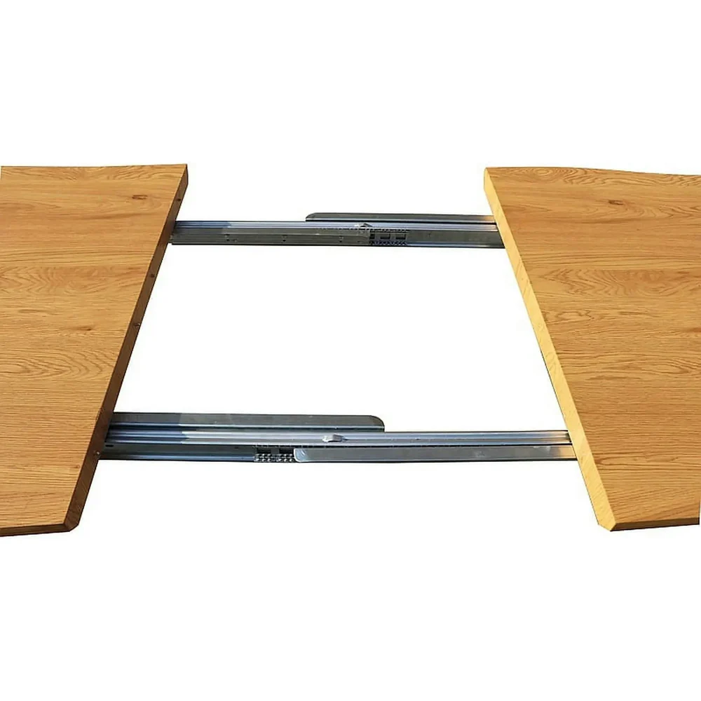 Masa extensibila FRESNO, stejar/negru, 120/180x80x76 cm [3]