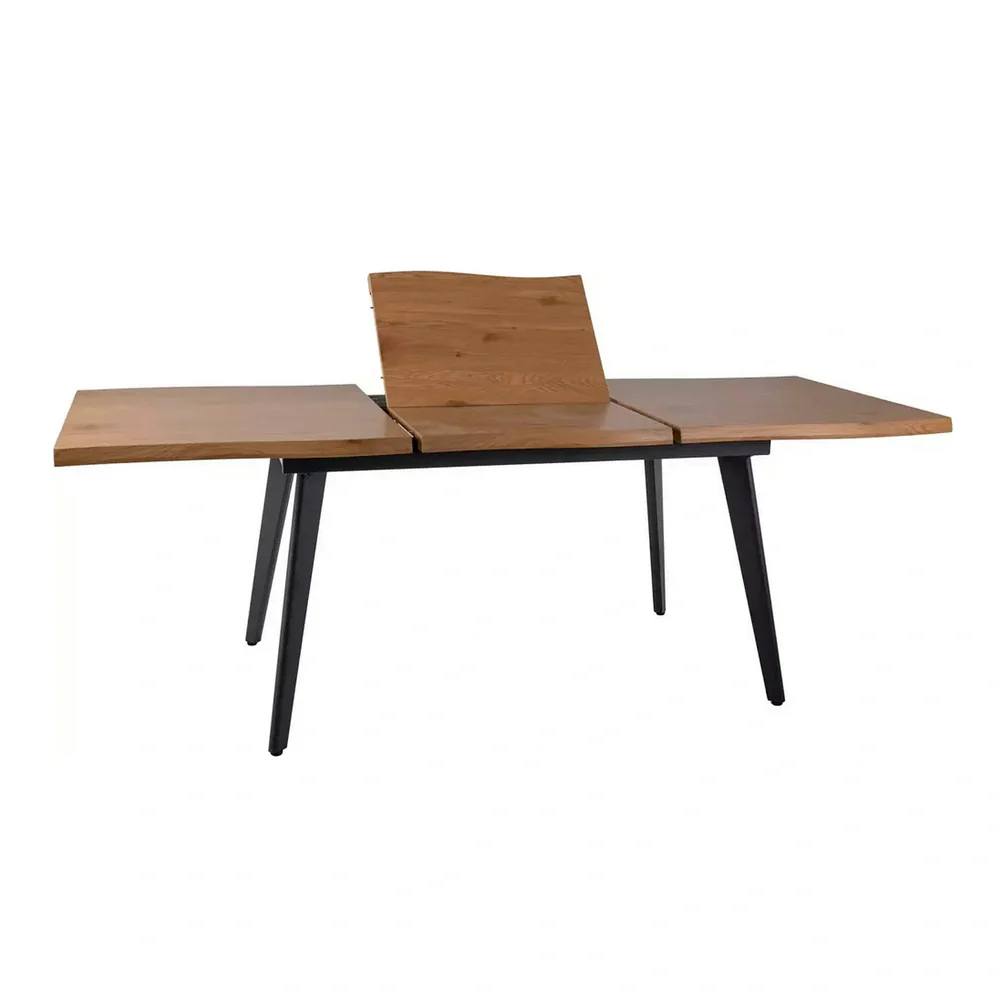 Masa extensibila FRESNO, stejar/negru, 150/210x90x76 cm [5]
