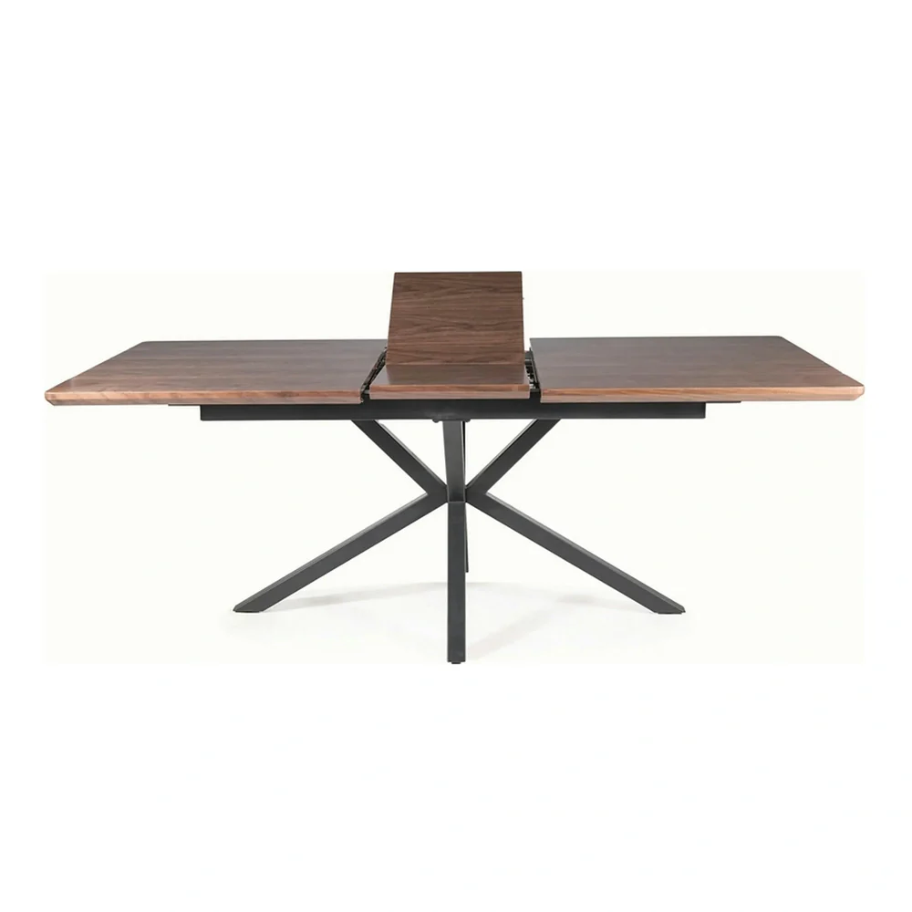 Masa extensibila LOGAN, nuc/negru mat, 160/200x90x75 cm [3]