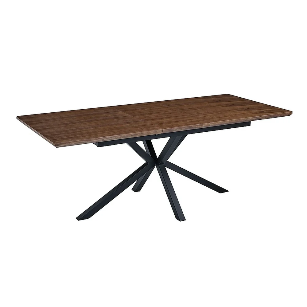 Masa extensibila LOGAN, nuc/negru mat, 160/200x90x75 cm [5]