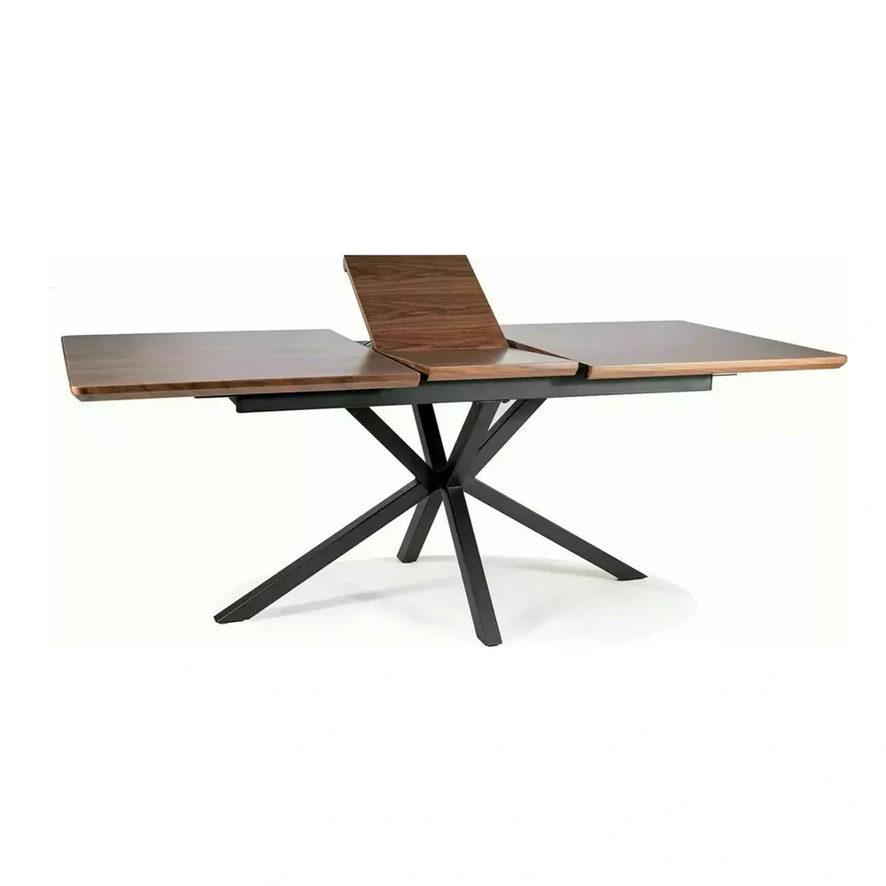 Masa extensibila LOGAN, nuc/negru mat, 160/200x90x75 cm [4]