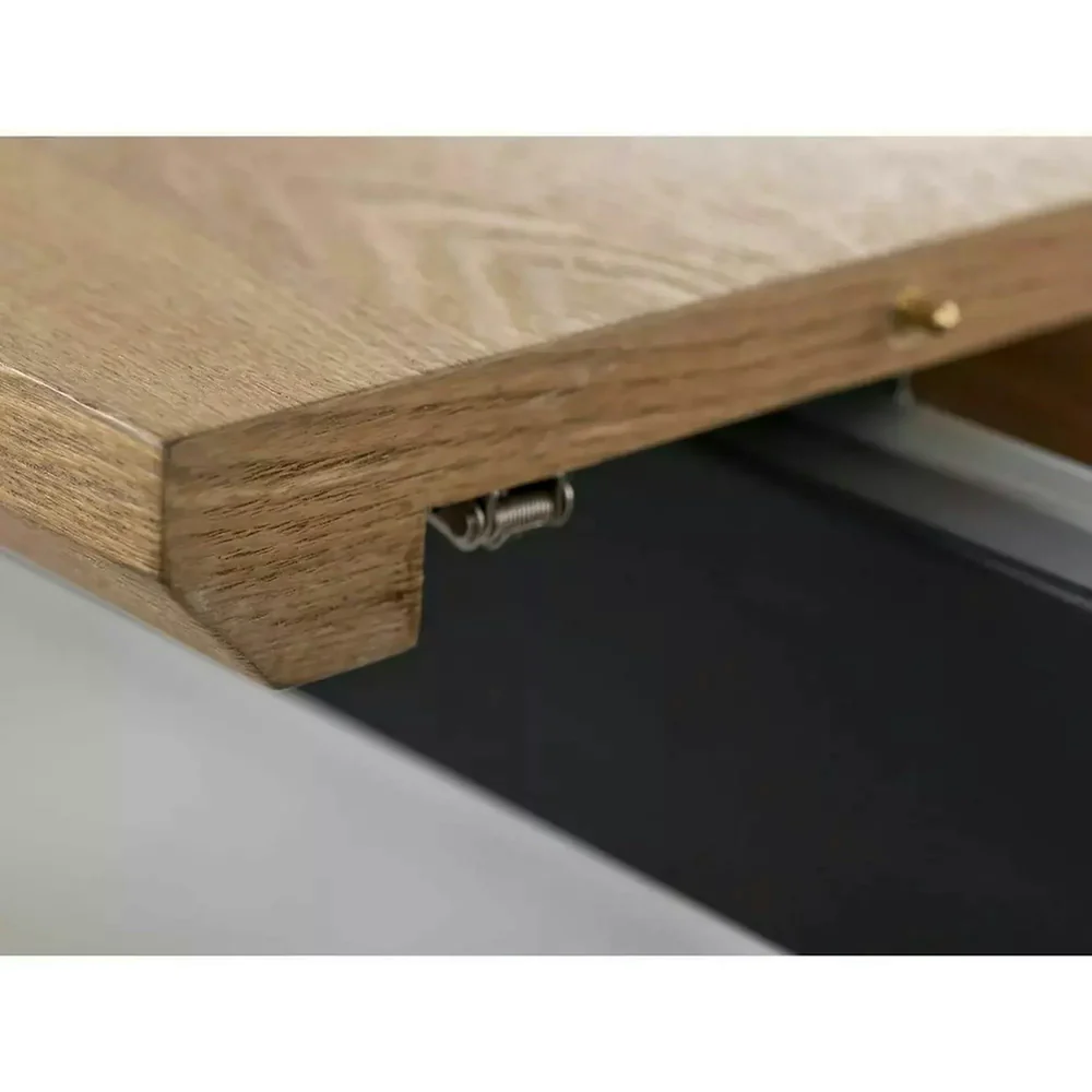 Masa extensibila LOGAN, stejar/negru 160/200x90x75 cm [6]