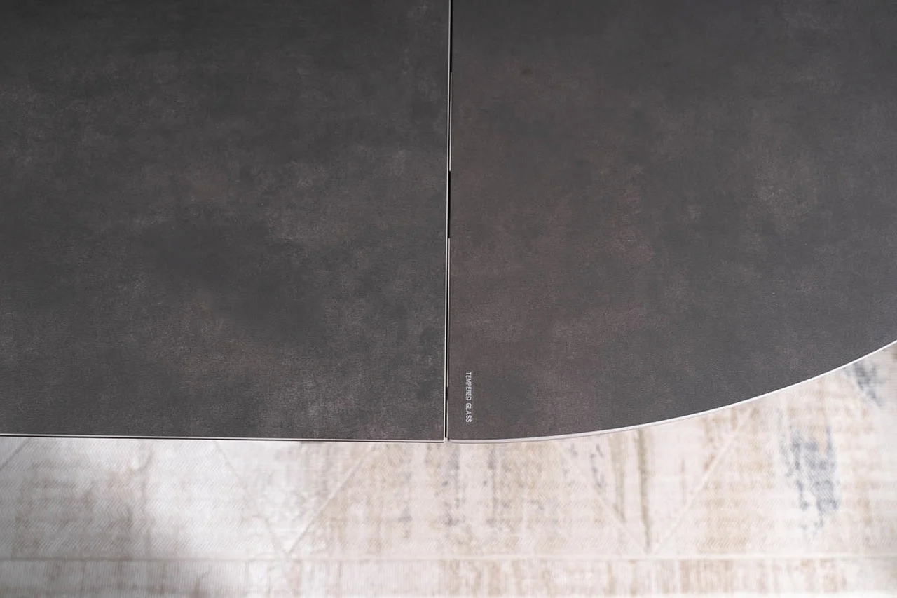 Masa extensibila Porto Ceramica gri inchis/negru mat – L120-160 cm [5]