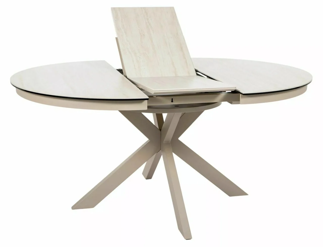 Masa extensibila Porto Ceramic bej mat/cașmir L120-160xl120 cm [6]