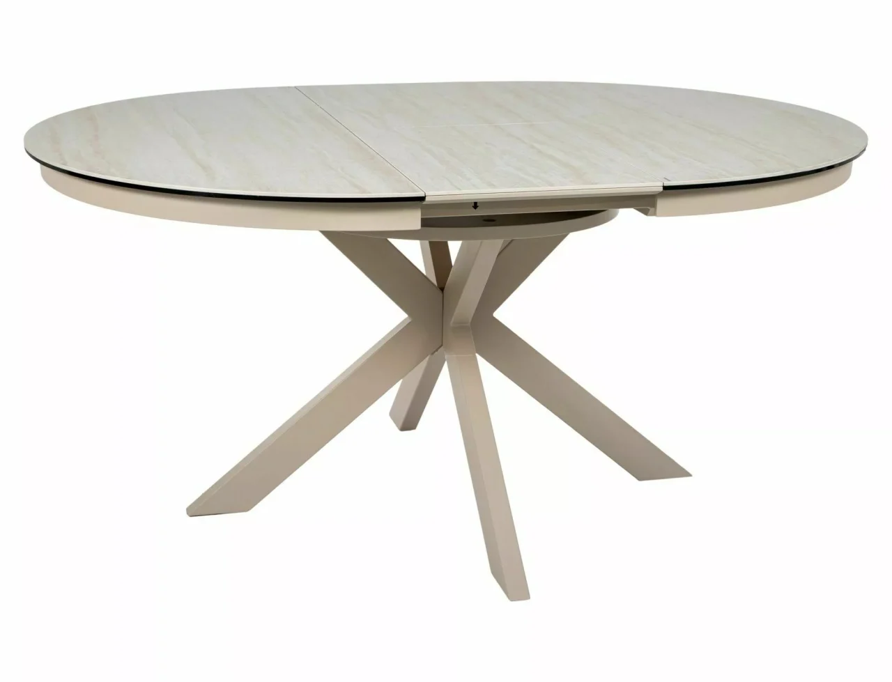 Masa extensibila Porto Ceramic bej mat/cașmir L120-160xl120 cm [3]