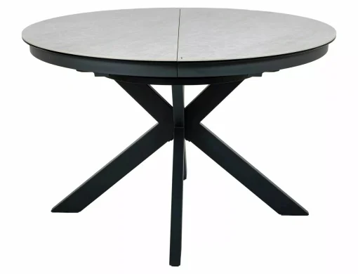Masa extensibila Porto Ceramic bej lucios/negru mat L120-160xl120 cm [3]