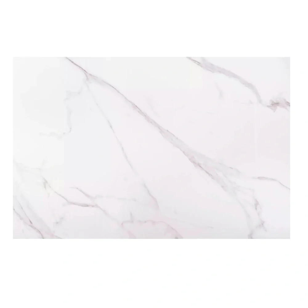 Masa extensibila SENTO, alb cu efect de marmura, 120/180x80x76 cm [6]