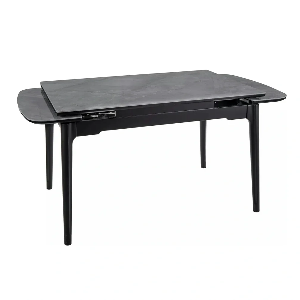 Masa extensibila SENTO, gri cu efect de marmura, 120/180x80x76 cm [2]