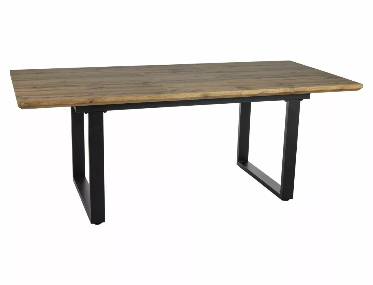Masa extensibila UMBERTO II, stejar/negru, 160/240x90x76 cm [3]