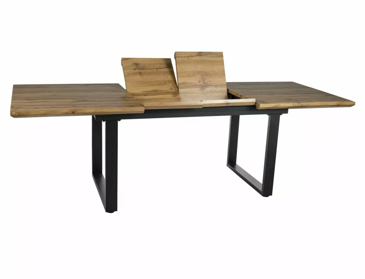 Masa extensibila UMBERTO II, stejar/negru, 160/240x90x76 cm [4]