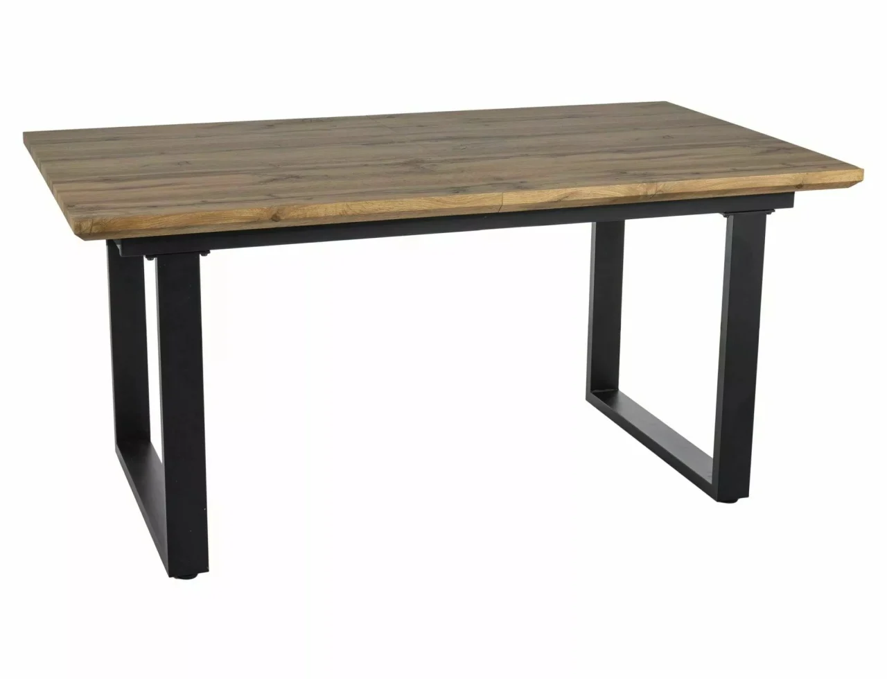 Masa extensibila UMBERTO II, stejar/negru, 160/240x90x76 cm [2]