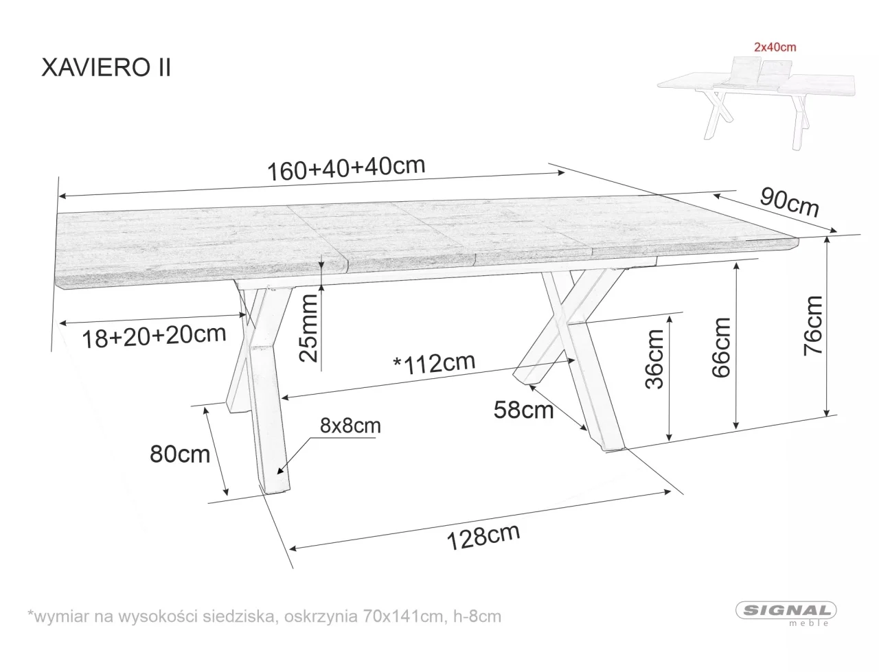Masa extensibila Xaviero II stejar artizan/negru L160-240xl90 cm [10]
