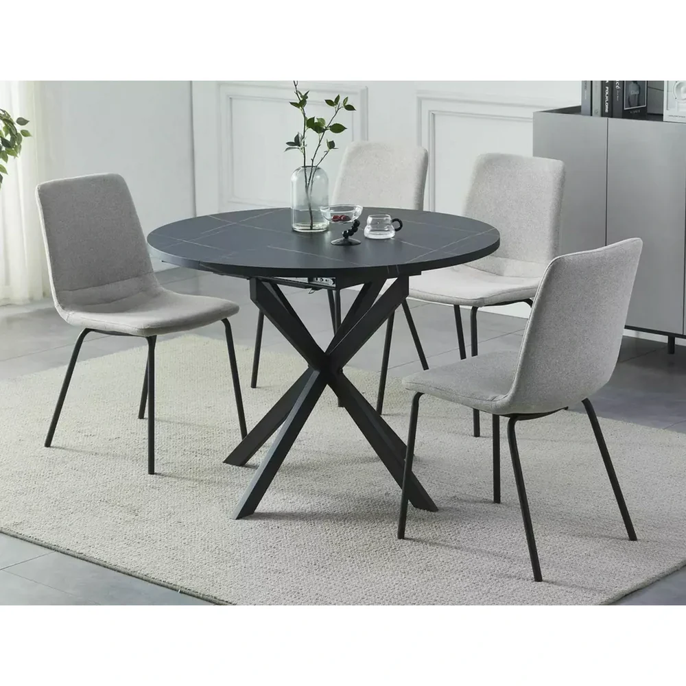 Masa extensibila GASTON, negru, 100/135x100x76 cm [2]