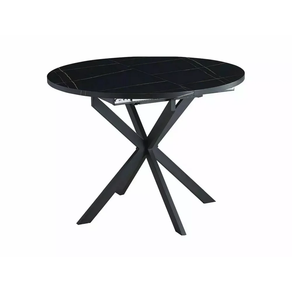 Masa extensibila GASTON, negru, 100/135x100x76 cm [4]