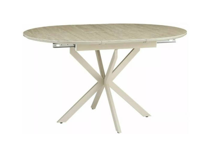 Masa GASTON, beige mat - Travertine, 100/135x100x75 cm [3]