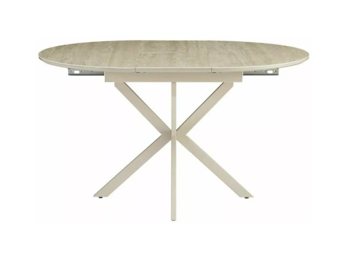 Masa GASTON, beige mat - Travertine, 100/135x100x75 cm [4]
