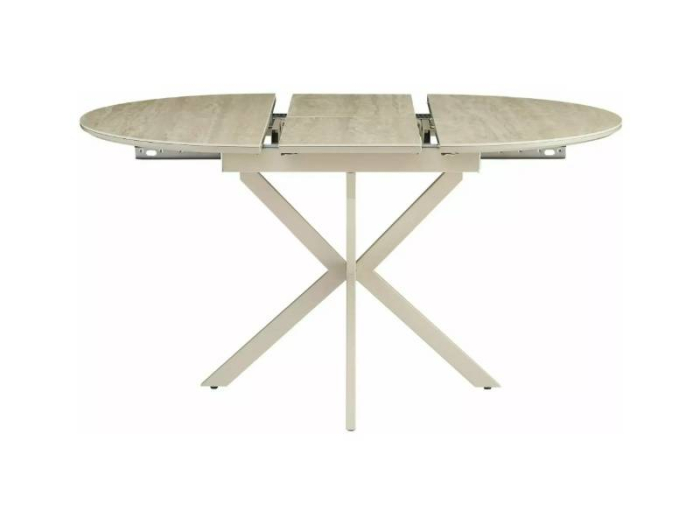 Masa GASTON, beige mat - Travertine, 100/135x100x75 cm [5]