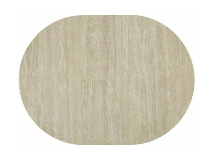Masa GASTON, beige mat - Travertine, 100/135x100x75 cm [6]