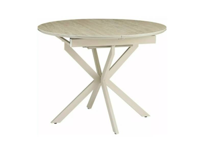 Masa GASTON, beige mat - Travertine, 100/135x100x75 cm [2]
