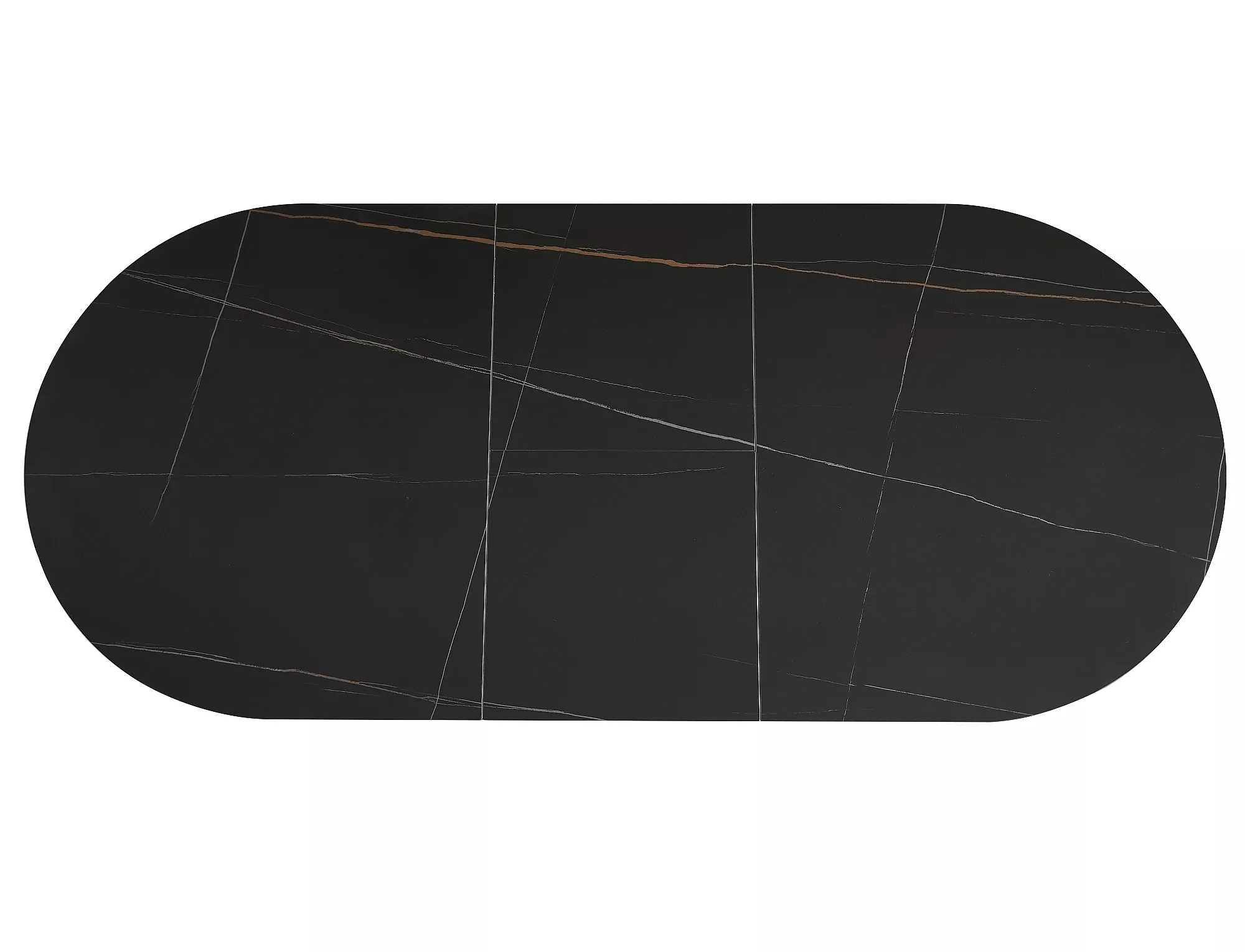 Masa GASTON CERAMIC, negru/negru, ceramica/metal, 140/180x80x76 cm [4]