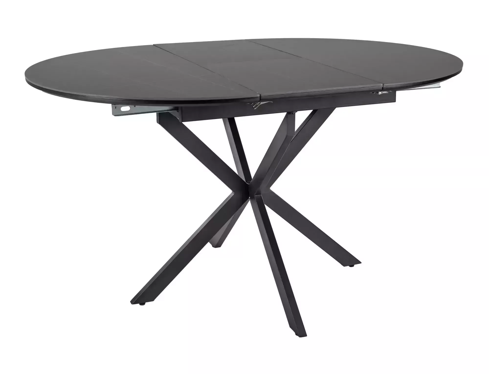 Masa GASTON CERAMIC, negru mat/negru, ceramica/metal, 100/135x76x100 cm [4]