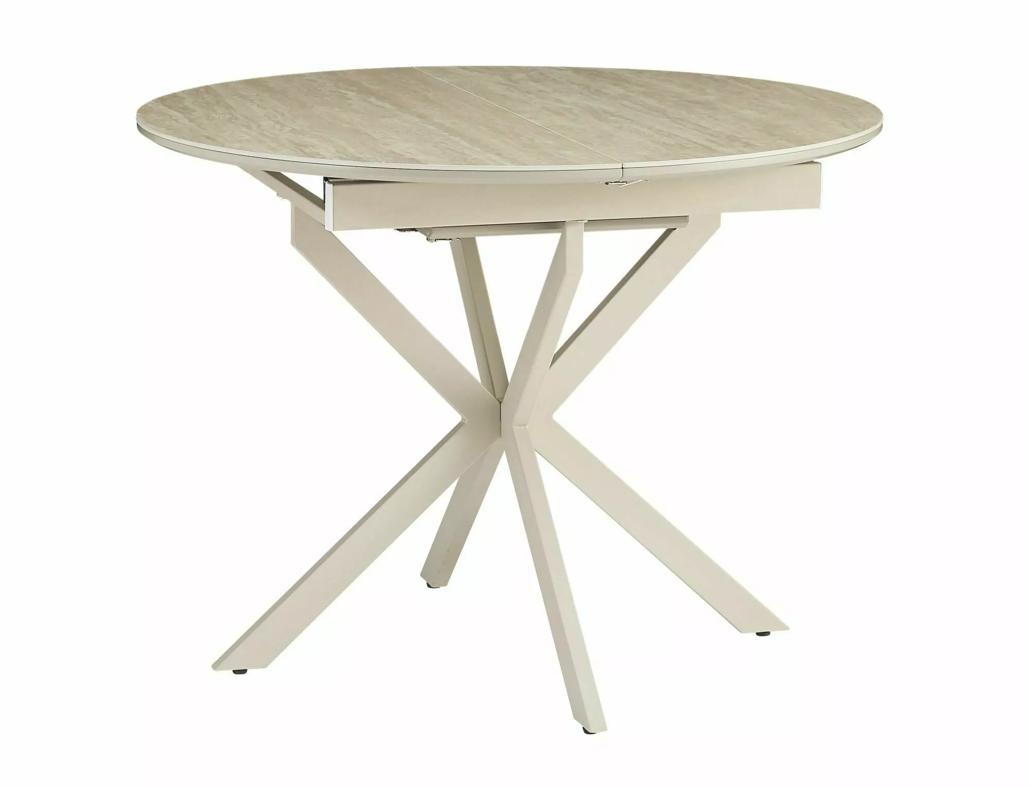 Masa GASTON CERAMIC, bej mat/casmir, ceramica/metal, 100/135x76x100 cm [6]
