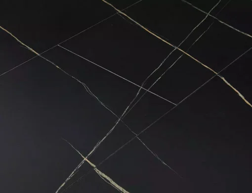 Masă GASTON efect de marmura neagra - 100 x 100-135 x 75 cm [4]