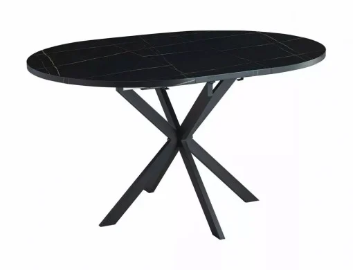 Masă GASTON efect de marmura neagra - 100 x 100-135 x 75 cm [3]
