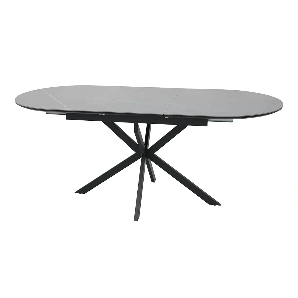 Masa extensibila GASTON, gri mat cu efect de marmura 140/180x80x76 cm [3]