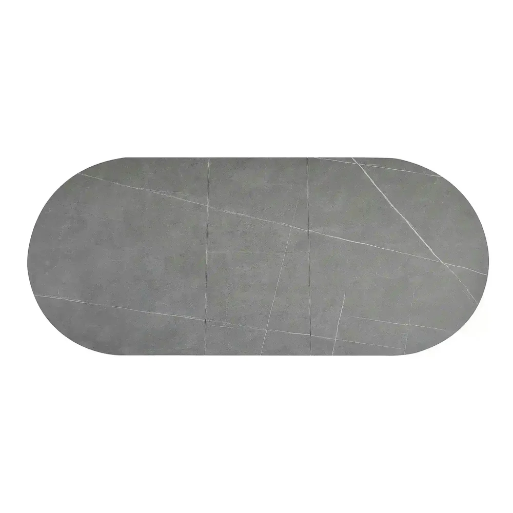 Masa extensibila GASTON, gri mat cu efect de marmura 140/180x80x76 cm [4]