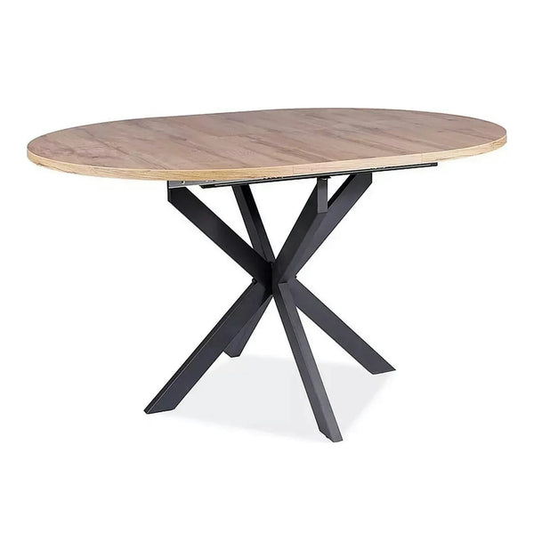 Masa GASTON, stejar/negru, 100/135x100x75 cm [5]