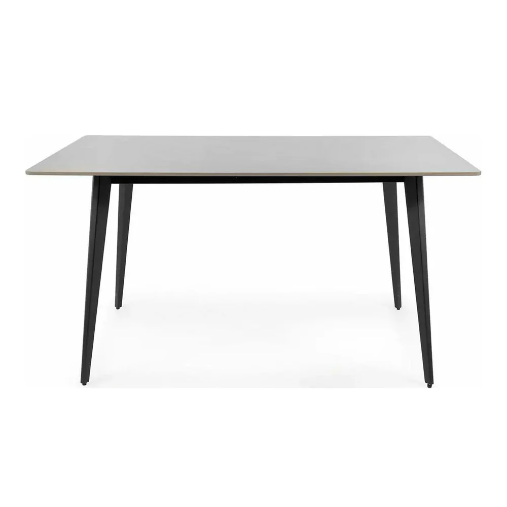 Masa IVY, alb cu efect de marmura/negru, ceramica/metal, 140x80x75 cm [6]