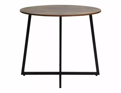 Masa Luna maro rustic/negru ø90/h76 cm [2]