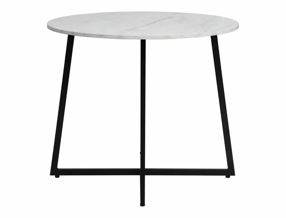 Masa Luna marmura alba/negru ø90/h76 cm [2]