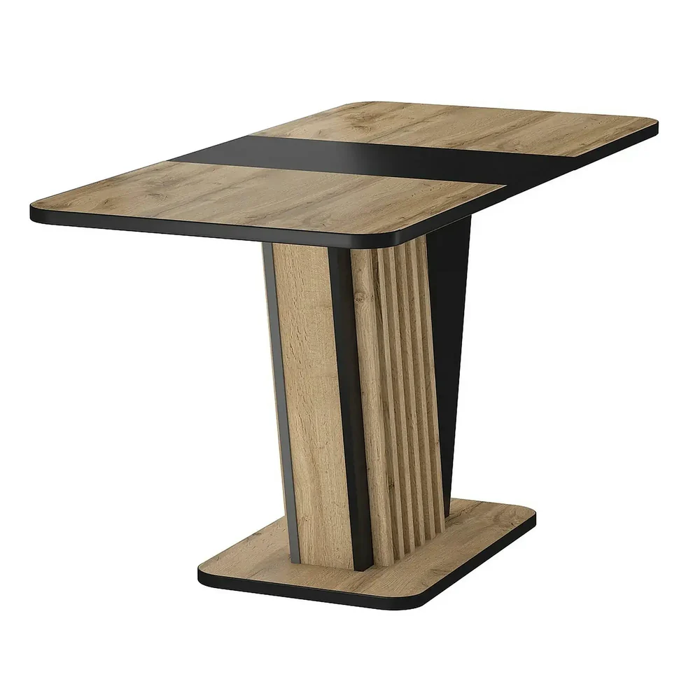 Masa NEVIO, stejar artisan/negru, PAL, 125/170x75x76 cm [6]