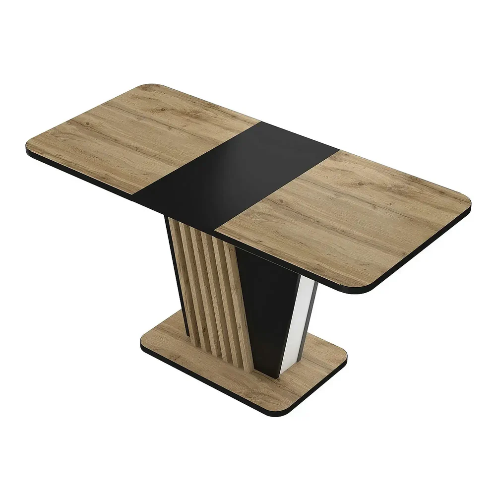 Masa NEVIO, stejar artisan/negru, PAL, 125/170x75x76 cm [3]