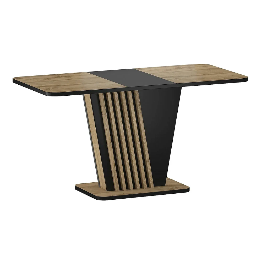 Masa NEVIO, stejar artisan/negru, PAL, 125/170x75x76 cm [2]