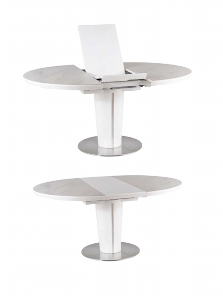 Masa Orbit Ceramic Alb - Extensibila - Ø 120 / 160 x 76h [2]