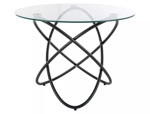 Masa Orbit transparent/negru ø100 cm [2]