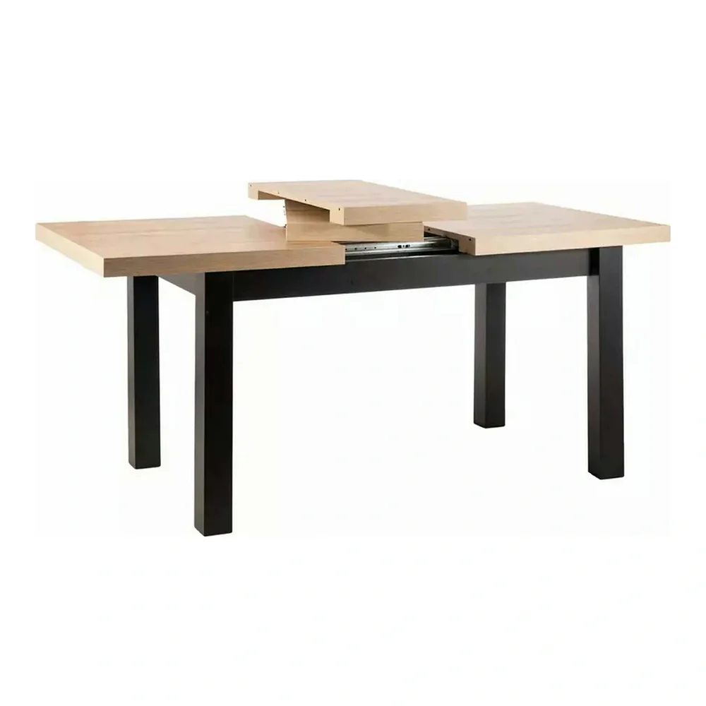 Masa PRESTO, stejar artisan/negru, 140/218x80x78 cm, PAL laminat [4]